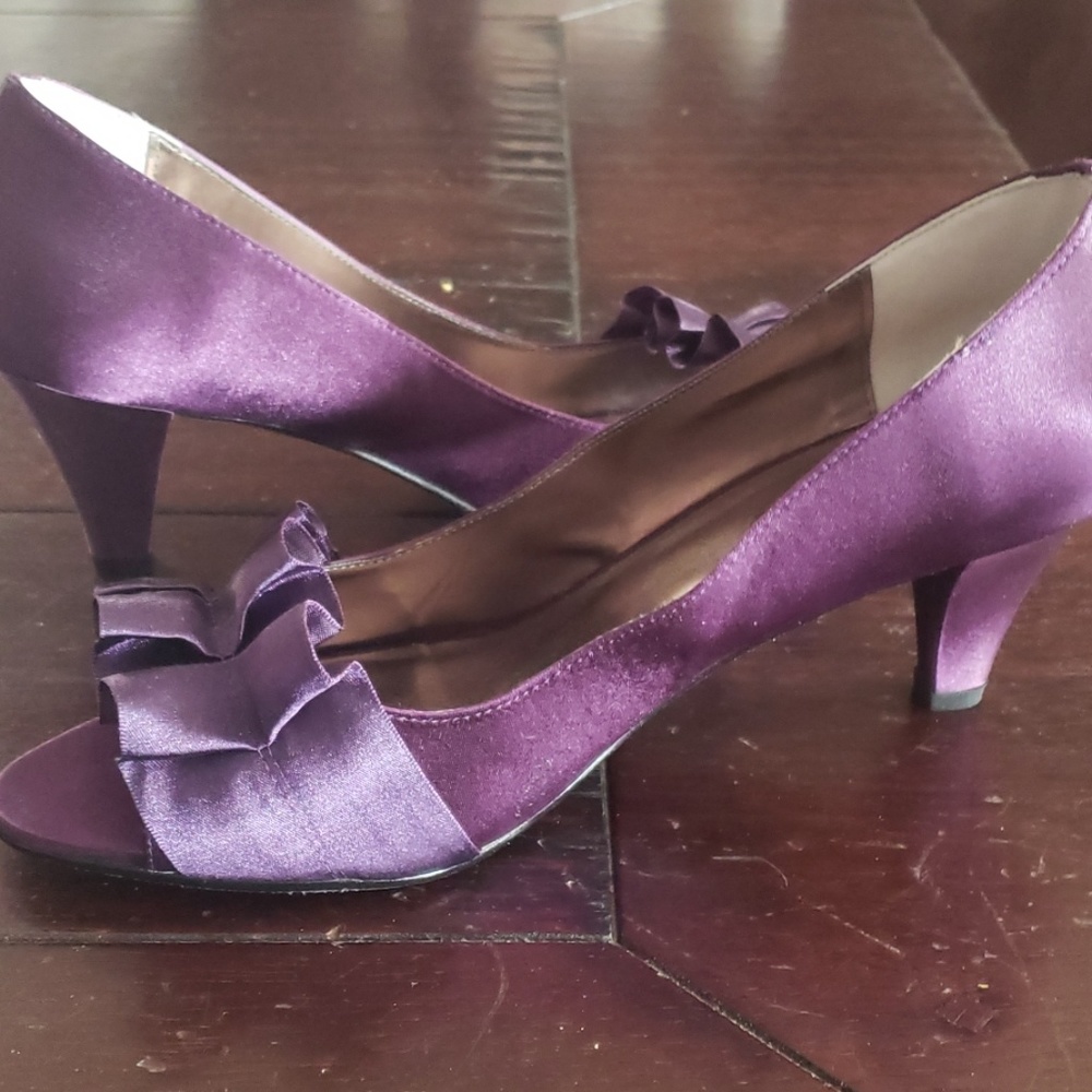 Purple Kitten Heels